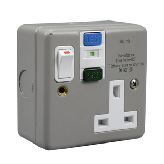 RCD Protector 13A 16a Одиночний пластиковий пластиковий металевий розетаний розетка RCD захист RCD